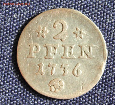 С 1 руб. БРАУНШВЕЙГ 2 пфеннига 1736г. ЛОШАДКА  до 25.09. - IMG_7868.JPG