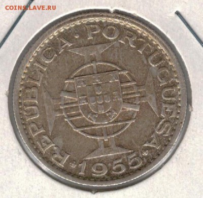 Ag Порт.Ангола 10 эскудо 1955 до 24.09.15 в 22.00мск (Б262) - 5-па