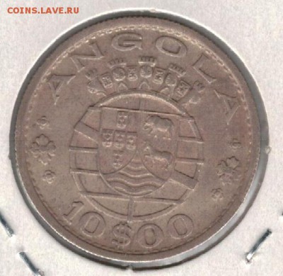 Ag Порт.Ангола 10 эскудо 1955 до 24.09.15 в 22.00мск (Б262) - 5-па1