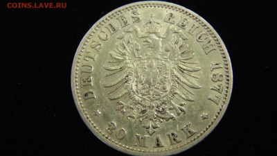 20 марок 1877 г. Германия XF, Au 900, вес 7.9 гр. - DSC00874.JPG