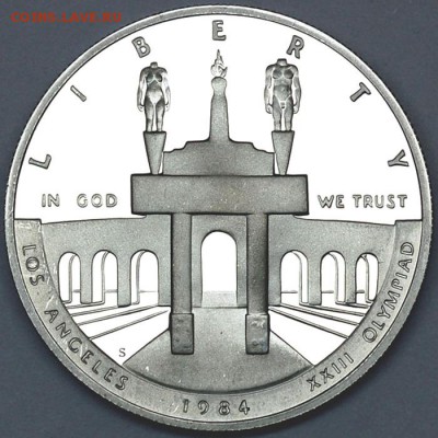 США_памятный серебряный доллар 1984(S); до 20.09_22.20мск - 9912