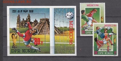 КНДР 1985 футбол Мексика 86 2м+блок - 26