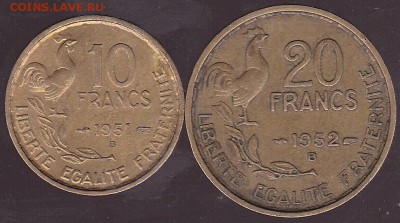 10 франков 1951+20 франков 1952 Франция. до 22.09 в 22.00 - IMG_0007