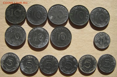 3 рейх 15 монет. 1,5,10 пфеннигов 1940-42 гг. ЦИНК. ХОРОШИЕ. - 014.JPG