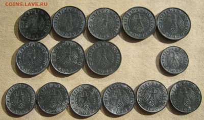 3 рейх 15 монет. 1,5,10 пфеннигов 1940-42 гг. ЦИНК. ХОРОШИЕ. - 006.JPG