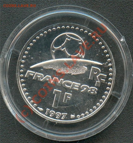 оцените - 1 франк 1997 пруф и 5 марок 1936 - 1f1997A