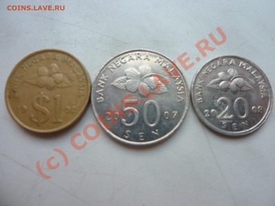 Малайзия 1$-1992г.,50сен-2007г.,20 сен-2008г.до 24.08. в 22 - P1020993