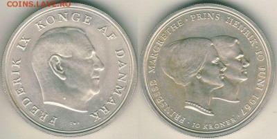 Дания, 10 крон 1967, с 200! - до 22-00мск 23.09 - den-10k-1967