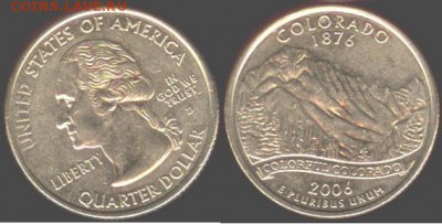 США- 25 центов-2006г-COLORADO-D, 21.00 мск 28.09.15 - США- 25 центов-2006г-COLORADO-D