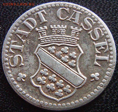 Германия. Город Кассель_10 пфеннигов 1919; до 22.09_22.12мск - 10416