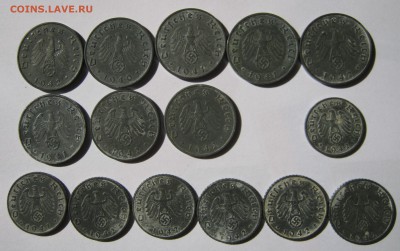 3 рейх 15 монет. 1,5,10 пфеннигов 1940-42 гг. ЦИНК. ХОРОШИЕ. - 030.JPG