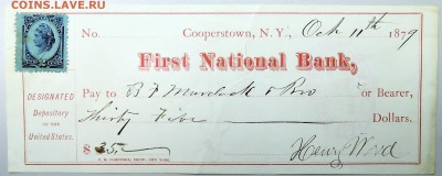 США - чек на 35 долларов 1879 г., гашение-штамп до 28.09 - DSCN0540.JPG