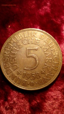 ФРГ 5 марок 1958 D "серебряный орёл" до 27.09 22:30 - IMG_20150731_210525