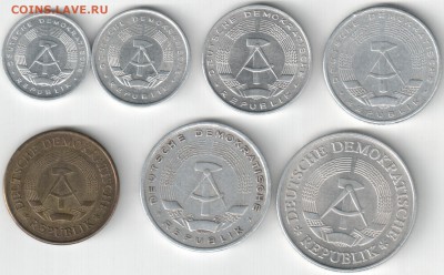 ГДР, 7 монет 1956-84, до 27.09.15_22:00 - поз-