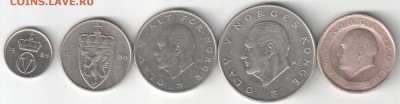 Норвегия, 5 монет 1975-87гг., до 27.09.15_22:00мск - 2