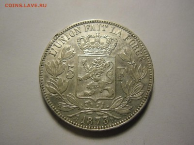 Бельгия 5фр 1873,Британия 1 крона 1891,Испания 5 песет 1876 - Бельгия 5 франков 1873.JPG