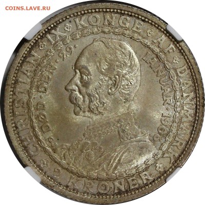 1892 - Дания - 2 Кроны - MS 64 - 50-летие свадьбЫ - 2.JPG