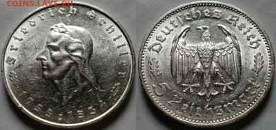 5 RM 1934 Е                        (кирха без даты) - оценка - Шиллер
