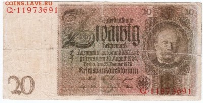 Бона 20 марок 1929г. Германия до 03.10.15 г. в 23.00 - Scan-150926-0032