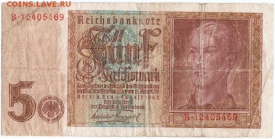 Бона 5 марок 1942 г. Германия до 03.10.15 г. в 23.00 - Scan-150926-0038