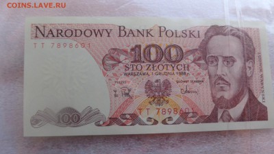 Польша 100 злотых 1988 г пресс  с РУБЛЯ  до 1.10 в 21-35 мс - ссс 25.09.15 г8 аааа 060.JPG