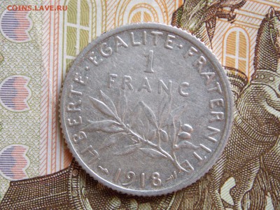 1франк Швейцария1907г. 1франк Франция1918г.  01.10.15. - 1франк1