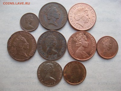 9 монет Англии(с колониями) до 04.10.15 - 10