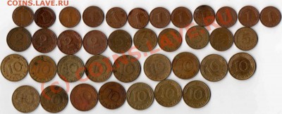 Лот пфеннигов 38 шт.до 27.08.10 22.00 мск - image