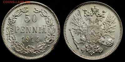 50 пенни 1914г. UNC ---01-10-15 в 22-00--- - Фины_аук_4