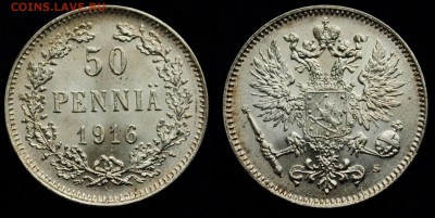 50 пенни 1916г. UNC ---01-10-15 в 22-00--- - Фины_аук_2