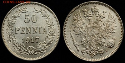 50 пенни 1917г. UNC ---01-10-15 в 22-00--- - Фины_аук_1