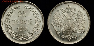 25 пенни 1916г. UNC ---01-10-15 в 22-00--- - Фины_аук_7