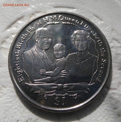 Бр.Вирг.острова 1 доллар 2006 80 лет Елизавете II до 05.10. - 20150903_114347
