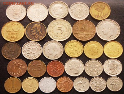 57 разных зарубежных монет (см. описание); до 30.09_22.00мск - 1