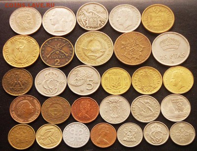 57 разных зарубежных монет (см. описание); до 30.09_22.00мск - 2