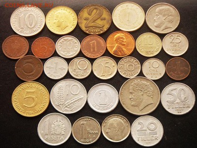 57 разных зарубежных монет (см. описание); до 30.09_22.00мск - 3