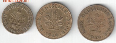 Германия, 7 монет 1949-53 гг., до 04.10.15_22:00 мск - ран-