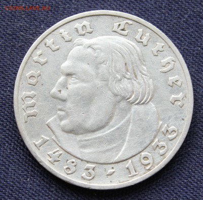 С 1 руб. ГЕРМАНИЯ 2 марк 1933г. МАРТИН ЛЮТЕР  до 7.10.15г. - IMG_8018.JPG