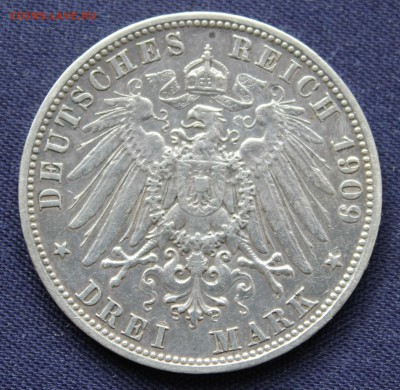 С 1 руб. БАВАРИЯ  3 марк 1909г. "D" ОТТО до 7.10.15г. - IMG_8021.JPG