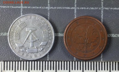 1 фининг 1968, 1 Канадский евро цент 2002 - image