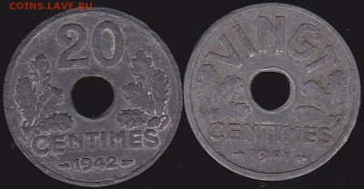 20 сантимов 1941,42 Франция. до 03.10 в 22.00 - IMG_0003