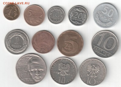 Польша, 12 монет 1965-2012гг, до 04.10.15_22:00мск - 1