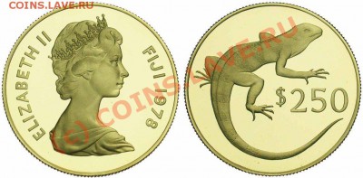 Животные на монетах - Fiji, 250$