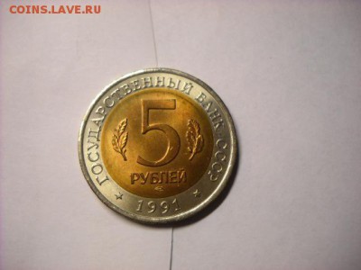 5 рублей 1991 г. Красная книга  Рыбный филин - DSCN6355[1].JPG