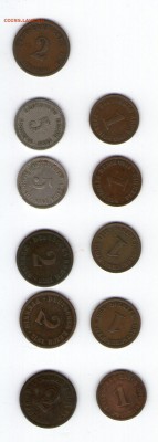 Кайзеровская Германия, 11 монет - 10r065