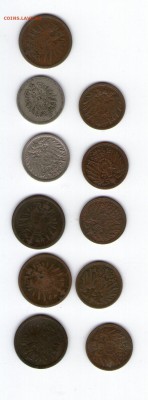 Кайзеровская Германия, 11 монет - 10r066