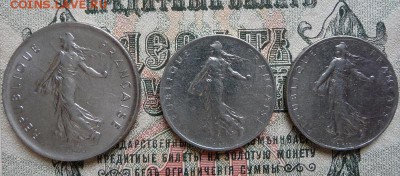 Франки 1 -1960,  1- 1978, 5 - 1972. - 11