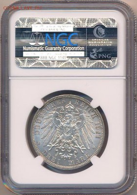 NGC MS64 3 марки Шаумбург-Липпе Смерть Георга 1911А до 11.10 - image