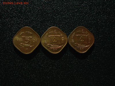Пакистан 5 пайс (3 шт.)  КМ#18,19, 26  парусная лодка  UNC - Пакистан 5 пайса.JPG