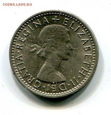 Англия 6 пенсов 1964 в блеске до 9.10. с рубля - img601